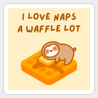 I Love Naps A Waffle Lot Sloth Magnet